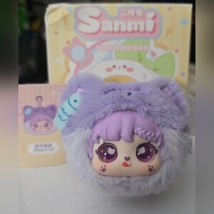 Sanmi Animal Cosmetic Mirror Plush "Potato Cat"